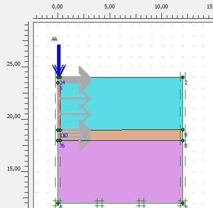 Yöntem Uygulanan Oturma Yük (ton) (mm) SP 1 (arazi testi) 18 6.18 SP 2 (arazi testi) 18 7.97 SP 3 (arazi testi) 18 9.77 SP 4 (arazi testi) 18 10.0 SP (Plaxis 2D çözümü) 18 11.4 5.1.2 Öteleme yöntemi ile imal edilmiş taş kolonun modellenmesi Öteleme yöntemi ile imal edilmiş taş kolonun (TK) modellenmesinde Şekil 5.