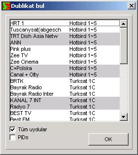 3.c. Favoriler Smart receiverlerinde 5 favori listesi mevcuttur, kanalları bunlara bölebilirsiniz. Bundan hariç "tüm favori listesi" bulunuyor.