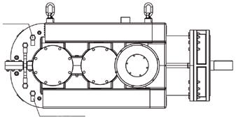 HALBACH & BRAUN / Bantlı Konveyör Şanzımanları HB KST III - 525 Redüktör Çıkışı Flanşlı veya Mil Geçme Olarak Temin Edilir.