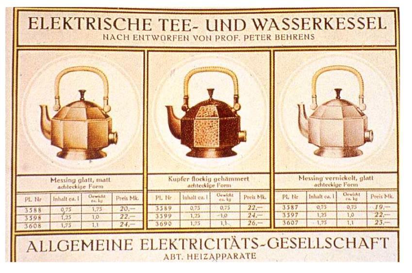 Resim 2: Peter Behrens, Su Isıtıcısı için Hazırladığı Kullanım Klavuzu Sayfası, 1907 Modern anlamda ilk bilgilendirme tasarımı örneklerinden biri diğeri de yeraltı elektrik şefi Harry