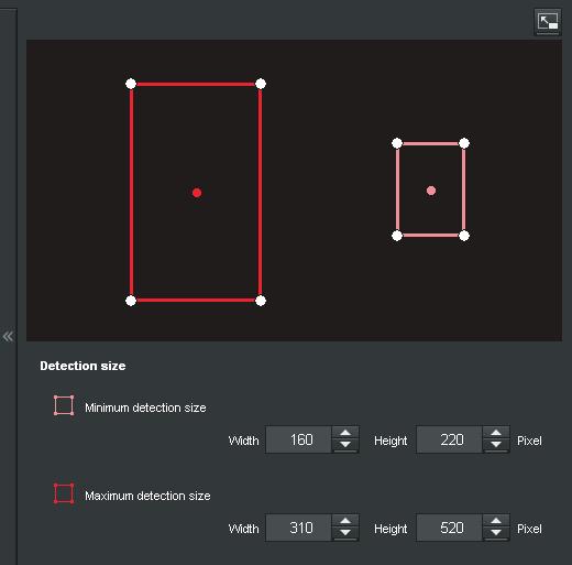 1 Aktif alan(lar)ı ve pasif alan(lar)ı belirlemek için aşağıdaki butonları kullanın. Detection sensitivity Hareket algılamanın duyarlılığını ayarlar.