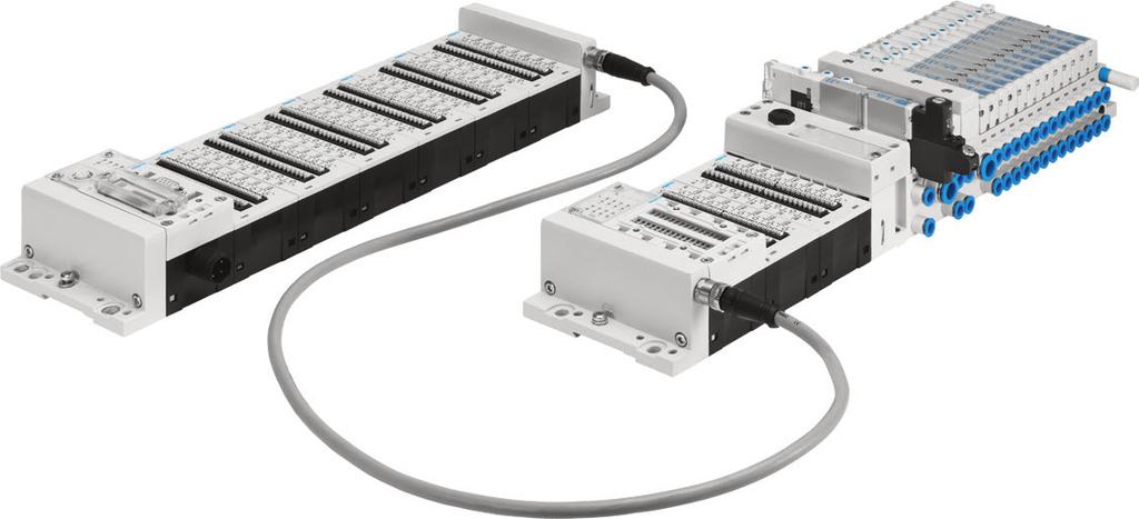 Valf Adaları CPX otomasyon platformu için bus modülü Haberleşme protokolleri Sektörde öncü arıza teşhis yeteneği Aşağıdakileri içeren hata raporu: Düşük gerilim Kısa devre Kopmuş