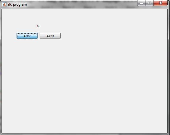 Şekil 11. MATLAB GUI de HESAP MAKİNESİ TASARIMI MATLAB GUI de hesap makinesi tasarımı için takip edilecek işlem adımları şöyle olacaktır. 1. Komut satırına guide yazılır ve açılan pencerede Blank GUI seçeneği seçilerek boş bir proje açılır.