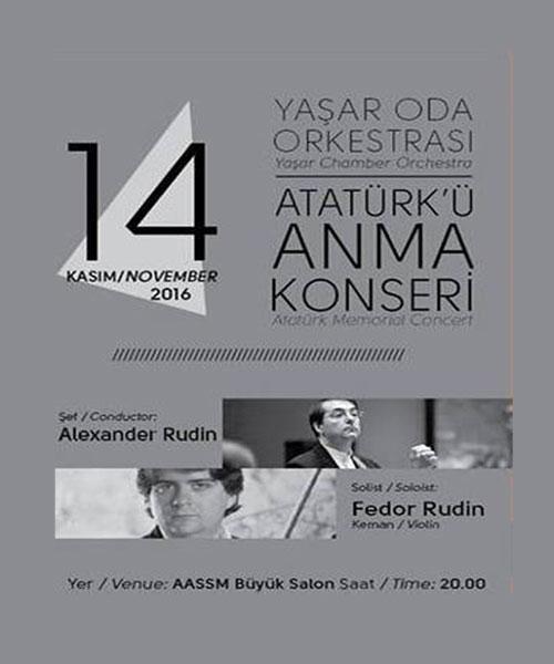 Yaşar Oda Orkestrası - Atatürkü Anma Konseri 14 Kasım 2016