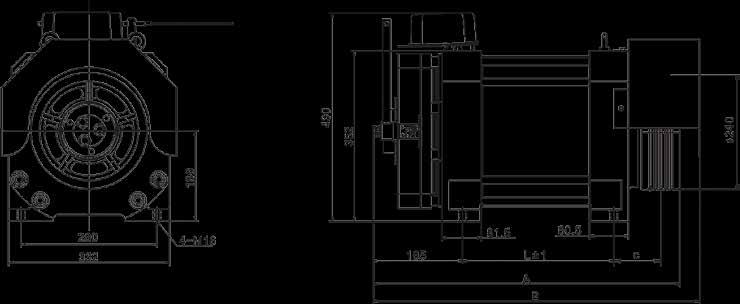 Boyutlar Dimensions CSAG-D (2:1) Dişlisiz Asansör Motoru CSAG-D (2:1) Permanent Magnets Synchronous (PMS) Gearles Traction Machine Seçim Tablosu Selection Table Model Series CSAG-D Ürün Kodu Product