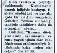 ġekil- 36: 18 Temmuz 1983 tarihli Milliyet Gazetesi, sayfa 4 AB 1983 yılının ikinci yarısında Türk tekstil ürünlerine uyguladığı kısıtlamayı