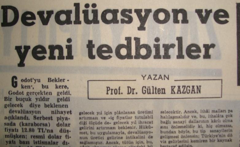 55 ġekil- 14: 21 Ağustos 1970 tarihli Cumhuriyet Gazetesi, sayfa 2 Devalüasyon dolayısıyla, fiyat artıģları olması kaçınılmaz bir durum olmaktadır.