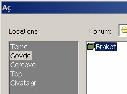 düğmesi altından New işaretleyin ve sağ taraftaki pencereden Standard.iam şablon dosyasını seçin. 2. Montaj dosyasını C:\_P01-Ana\Temel dizini altına DEMO ismiyle kaydedin. 3.