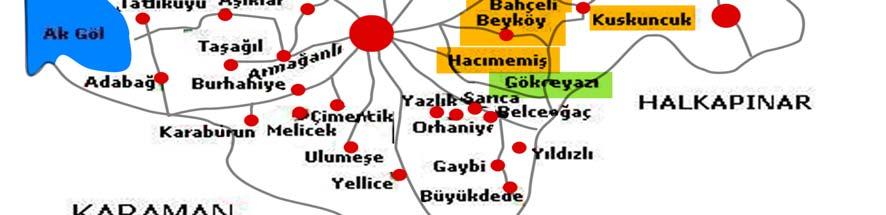 genişlikleri, İvriz Sağ Sahil Sulama Birliği 2007 Çiftçi Kayıt Sistemi (ÇKS) kayıtlarından