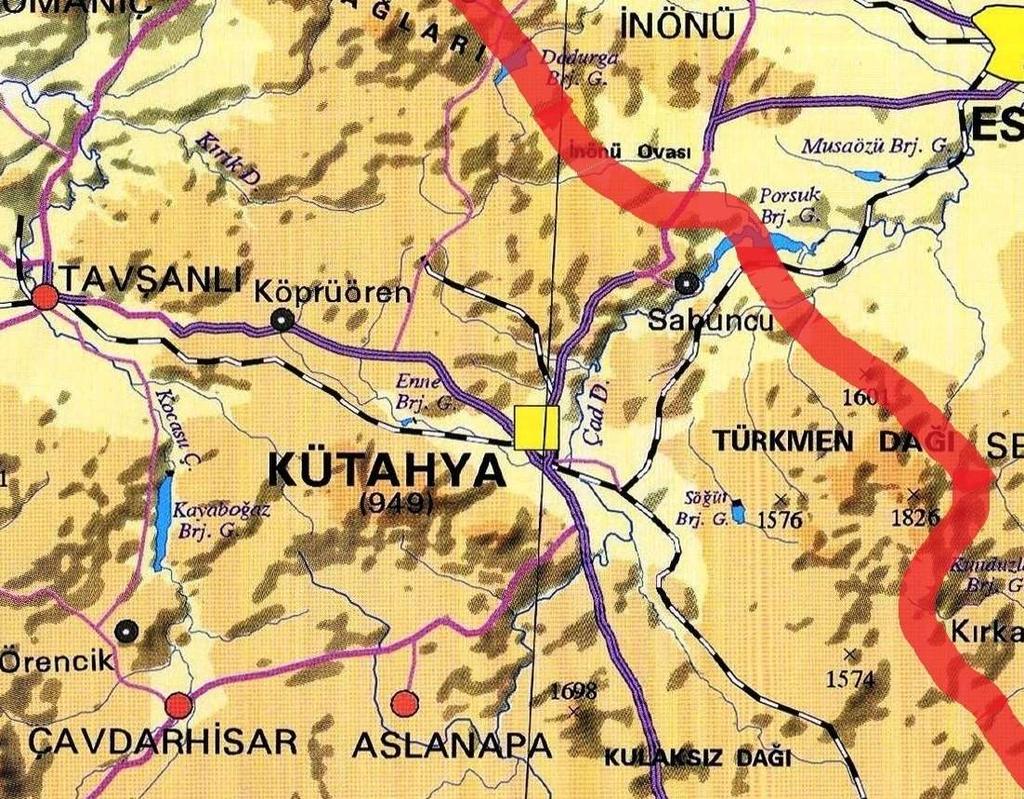 -Kütahya Ovası Kütahya-Tavşanlı arasında birbirinden eşik ve boğazlarla ayrılmış kuzeybatı-güneydoğu doğrultulu tektonik bir oluk uzanır.