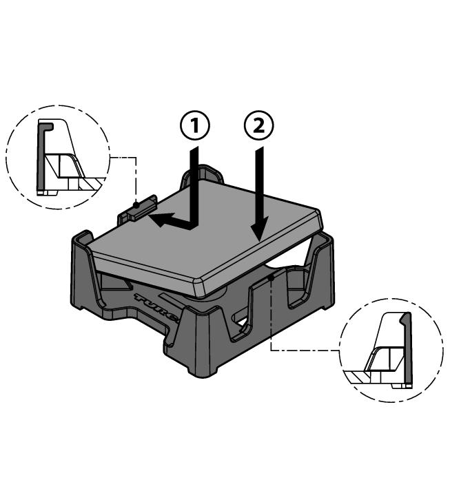 Montaj talimatları Mounting the data carrier properly in the retainer To avoid damage to the retainer, follow the instructions below.