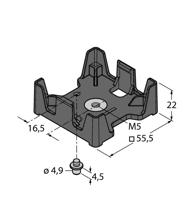 Yalnızca tek bir grup için uygundur (veri taşıyıcıyı tutucuya bağlayın). Tutucu kullanımı, metal ve veri taşıyıcı arasında 12 mm'lik bir açıklık ile sonuçlanır.