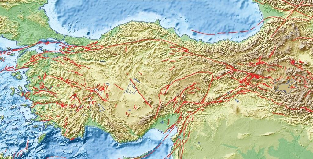 72 Şekil 4.1. Marmara Denizi ndeki Kuzey Anadolu fayına ait kollar. Marmara Denizi Kuzey Anadolu fayının iki önemli kolu üzerinde bulunmaktadır (Şekil 4.1).