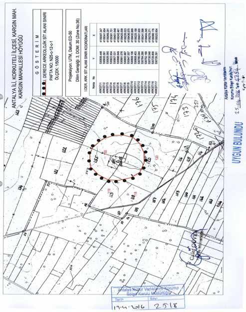 Sayfa : 96 RESMÎ GAZETE 21 Eylül 2016 Sayı : 29834 Kültür ve Turizm Bakanlığından: ANTALYA KÜLTÜR VARLIKLARINI KORUMA BÖLGE KURULU KARAR Toplantı Tarihi ve No : 25.04.