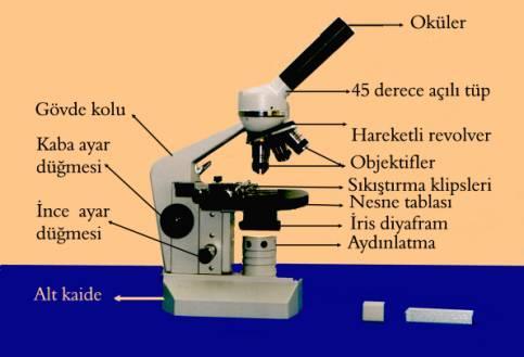 Optik bölüm; mekanik bölüm üzerine monte edilmiş, görüntünün alınıp incelenmesini sağlayan kısımdır.