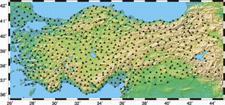 Türkiye Ulusal Temel GPS Ağı (TUTGA) Noktaları Nokta Sayısı: 594 Her noktasında enlem, boylam, elipsoid