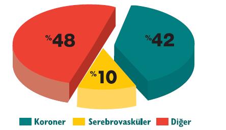 Halbuki TEKHARF çalõşmasõ ülkemizde aynõ yaş kesiminde koroner kalp hastalõğõ mortalitesini erkeklerimizde binde 7.6, kadõnlarõmõzda binde 3.8 olarak belirlemiştir.