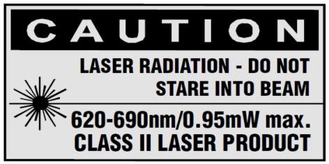 1.4 Alet üzerindeki lazer bilgileri Lazer bilgisi Sayfa 181 Lazer bilgisi Lazer sınıfı 2, IEC60825-1/EN60825-1:2007 normunu temel alır ve CFR 21 1040 (Lazer bildirimi 50) direktifine uygundur.