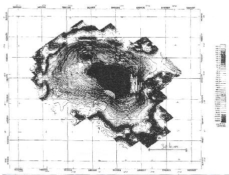 Şekil 4.13 Aeromanyetik harita (Lennox Oil Comp. 1983) Lennox Oil Company tarafından yapılan aeromagnetik çalışmalarda inceleme alanındaki negatif anomaliler tuz oluşuklarını ifade etmektedir.