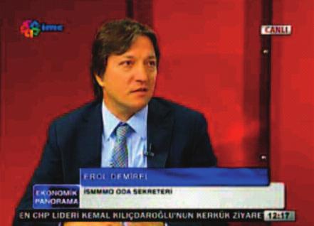 MEDYA Erol Demirel İMC TV ye Konuştu İSMMMO Oda Sekreteri Erol Demirel İMC TV canlı yayınında 1 Eylül de uygulamaya girecek e-fatura konusunda önemli değerlendirmelerde bulundu.