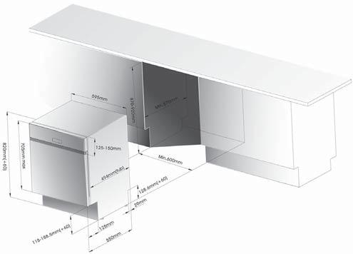 özelliği Güçlü ayd nlatma Sessiz çal şma Değişebilir kap yönü Aksesuar : yumurtal k, buzluk Ebat: (GxDxY): 540x545x1775 mm 653 mm 1033 mm 1775-1780