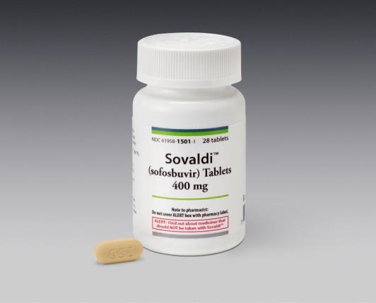 Sofosbuvir (SOF) NS5B nükleozid polimeraz inhibitörü Pangenotipik etkili Yüksek genetik bariyerli 400 mg tb 1x1/gün, PO aç/tok En sık yan etki ( %20) halsizlik ve başağrısı (RBV ile kullanımda) %80