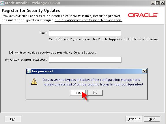 4- Email ve Oracle Support bilgilerini istiyor.