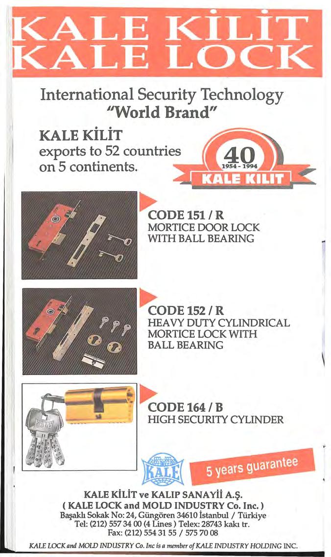 International Security Technology 11 World Brand" KALE KİLİT exports to 52 countries on 5 continents.