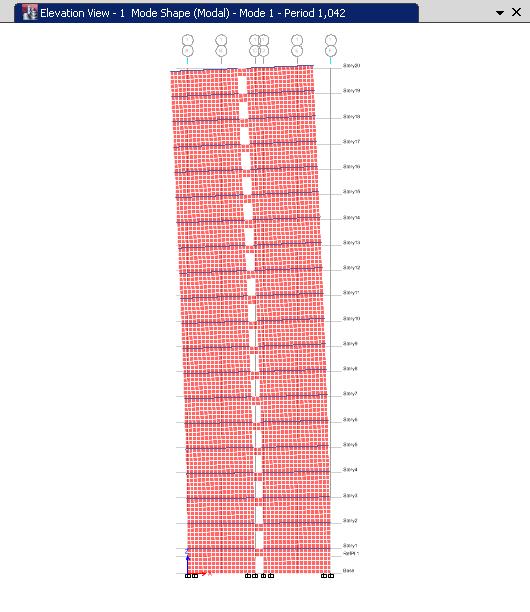 190 Betonarme Yapıların Deprem Davranışı Diğer mod şekillerini ve periyotları ekranda göstermek için ekranın sağ alt bölümündeki düğmesine basınız.