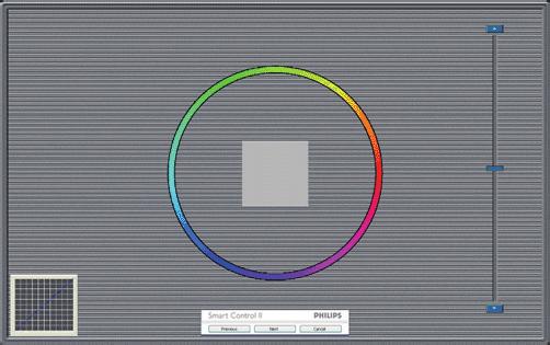 3. Görüntü Optimizasyonu İlk renk kalibrasyon ekranı Eco Power (Eko Güç) menüsü Previous (Önceki) düğmesi ikinci renk ekranı gelene kadar
