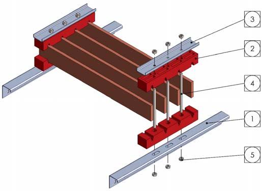 3x1F + N FIBER GLASS BUSBAR SUPPORT WITH 5-10