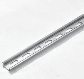 15 x 5,5 FLAT SHEET MOUNTING DIN RAILS (Galvanized) 15 x 5,5 GALVANİZ KAPLI DÜZ MONTAJ RAYLARI 15 x 5,5 SLOTTED SHEET MOUNTING DIN RAILS (Galvanized) 15 x 5,5 GALVANİZ KAPLI DELİKLİ SAC MONTAJ