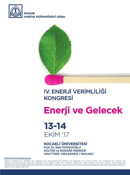 IV. ENERJİ VERİMLİLİĞİ KONGRESİ Kongre Konuları 1. Enerji Sistemlerinde Verimlilik 2. Sanayide Enerji Verimliliği 3. Binalarda Enerji Verimliliği 4. Ulaşımda Enerji Verimliliği 5.