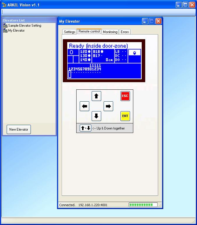 - The Remote Control tab for monitoring and commanding the ARL-500