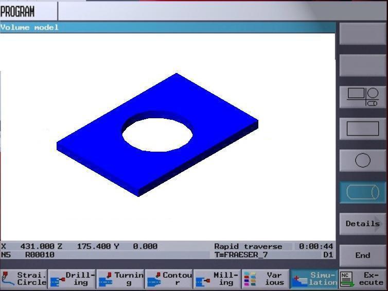 2.6. Programın Test Edilmesi Program yazımı tamamlandıktan sonra CNC tezgâh kontrol ünitesine girilerek SIMULATION kısmında test edilir.