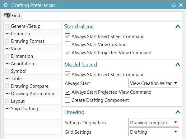 Drafting Drawing Karşılaştırma Ayarları Geliştirmeleri Karşılaştırma raporunda