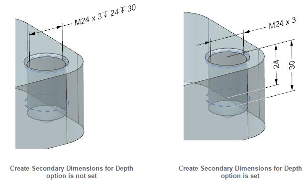 PMI (Product and Manufacturing Information) Create Secondary Dimensions for Depth Create Secondary Dimensions for Depth