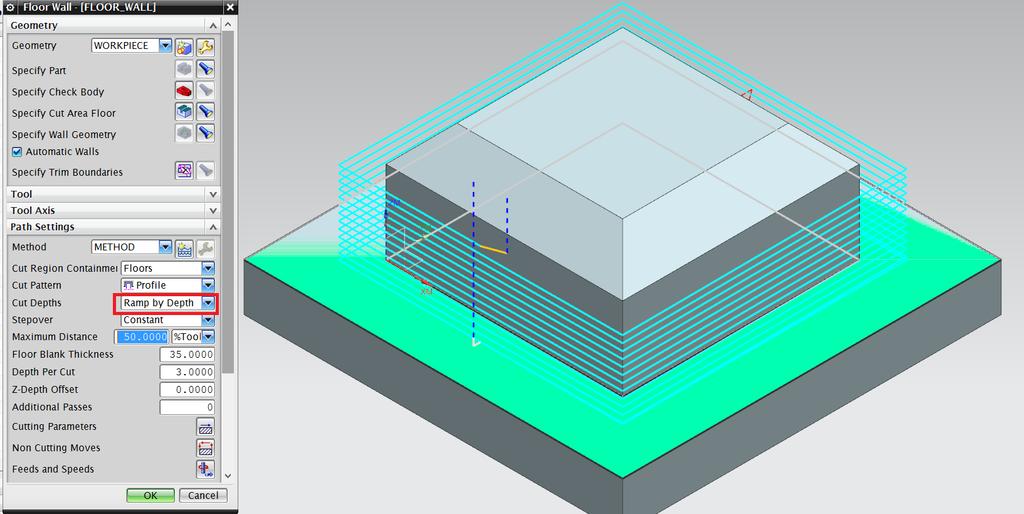 Face Milling Face Milling operasyonunda profile deseni seçildiğinde