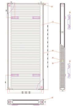 Ürünlerin Teknik Çizimleri C C D D D D VERTA Dik Panel Standart Giriş PP VERTA Dik Panel