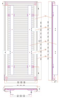 Ürünlerin Teknik Çizimleri C C C C D KORUS Dik Panel Standart Giriş P D KORUS Dik Panel Ortadan Giriş P