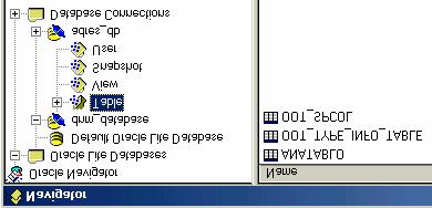 Birinci aşama, Oracle Navigator kullanılarak bir veritabanı oluşturulmasıdır. 1.