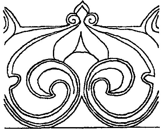 Karaçağ dan) Her iki yanda görülen nişlerin kemerleri aşağıdan yukarıya doğru üç kademe halinde daralan dilimli kemerler olup, biçim olarak birbirlerine göre