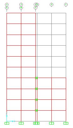 Kiriş boyutları 9 katlı olan bina için 6x25 cm 2, 4 katlı olan bina için 5x25 cm 2 dir. Döşeme kalınlığı her iki bina için de 15 cm dir. 9 katlı olan binanın birinci kat yüksekliği 6 m dir.