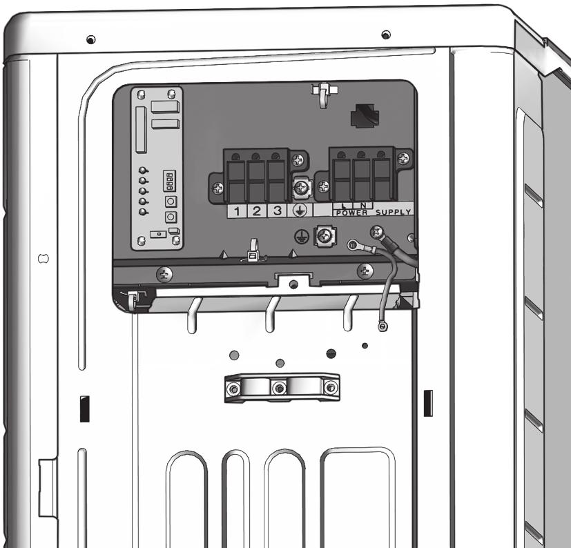 Fn motoru Isı eşnjörü Bileşenler: Anhtr kutusu (ış ünite) q f e t g s r q q h j q i e m p k l n o n o e Servis PCB'si Terminl iletişim klosu Terminl güç esleme klosu Toprklm ğlntısı Klo kelepçesi e f