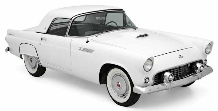40 I NOSTALJİ I 1955 FORD Şekillendirmede en büyük alınımlar, tasarımı tamamlanmakta olan Continental Mark II ile, 1955`in standart Ford otomobilinin detaylarından yapıldı.