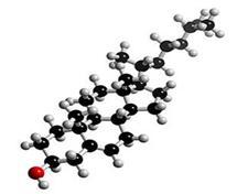 1 1. GİRİŞ Kolesterol (C 27 H 46 O, M A :386,65 g/mol), 3-hidroksi-5-dehidro kolestan olup, hayvansal organizmalarda en çok bulunan bir steroldür [1]. Şekil 1.1. Kolesterol ün molekül yapısı Kolesterol biyolojik zarların yapısında bulunan ve yaşam için temel olan yapısal bir bileşen olup mum kıvamında yağımsı bir maddedir.