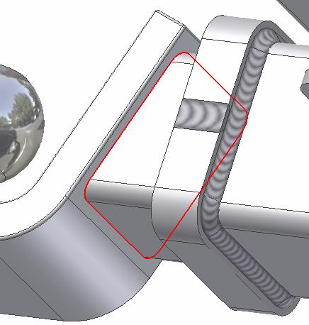 Inventor panelinden Cosmetic Weld komutunu çalıştırın. 71.