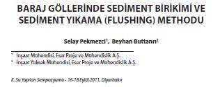 biriken sedimentin dipsavak yardımıyla