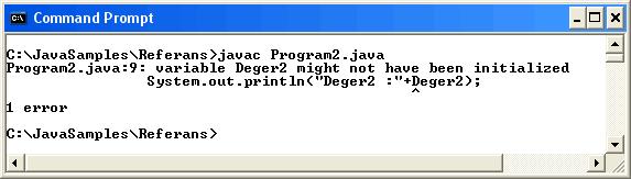 Sanıyorumki hatanın sebebi Deger2 isimli integer veri tipindeki değişkene ilk değer atamasını yapmamış olmamdı.