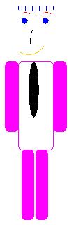 g.setcolor(color.black); g.drawarc(37,30,15,45,130,60); g.setcolor(color.orange); g.drawarc(10,20,50,50,-120,90); g.setcolor(color.black); g.filloval(35,80,15,80); g.setcolor(color.magenta); g.